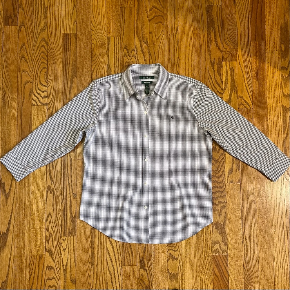 LRL Non Iron 3/4 Sleeve Button Down Shirt - Picture 3 of 11